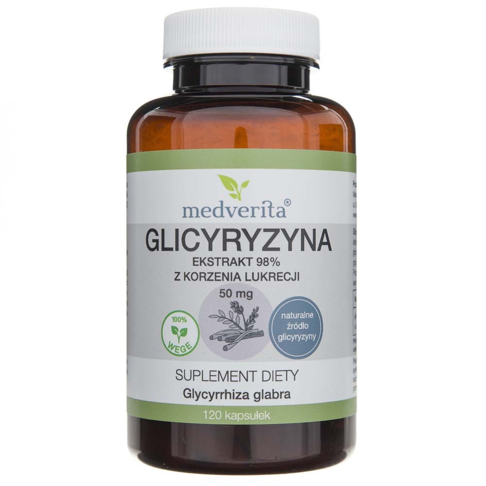 Medverita Glycyrrhizin 98% licorice root extract 50 mg - 120 Capsules