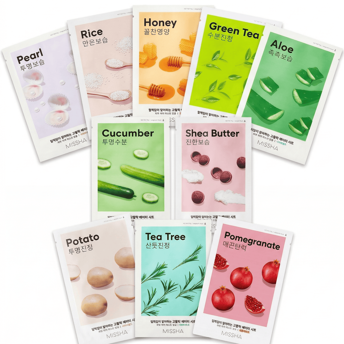 Missha Airy Fit Sheet Mask Mix Set – 10 Face Masks – Medpak