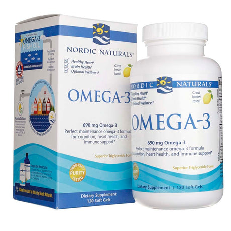 Nordic Naturals Omega-3 690 mg, Lemon - 120 Softgels