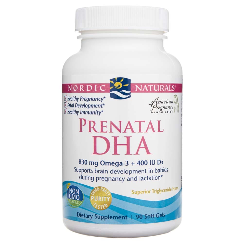 Nordic Naturals Prenatal DHA, Unflavored 830 mg - 90 Softgels
