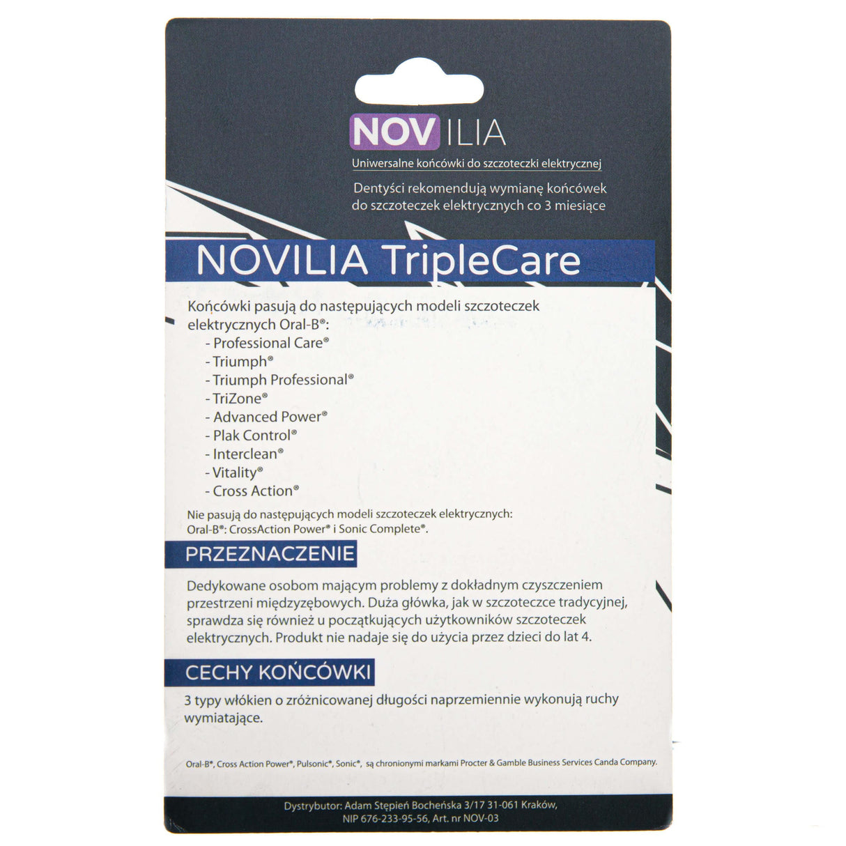Novilia Replacement Heads for Oral-B Trizone - 4 pieces