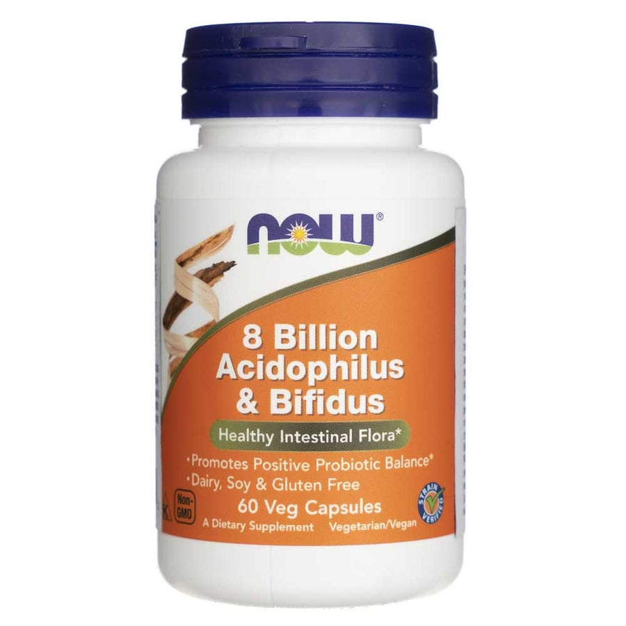 Now Foods Acidophilus & Bifidus 8 Billion CFU 60 Veg Capsules – Medpak