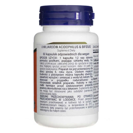 Now Foods Acidophilus & Bifidus 8 Billion CFU - 60 Veg Capsules