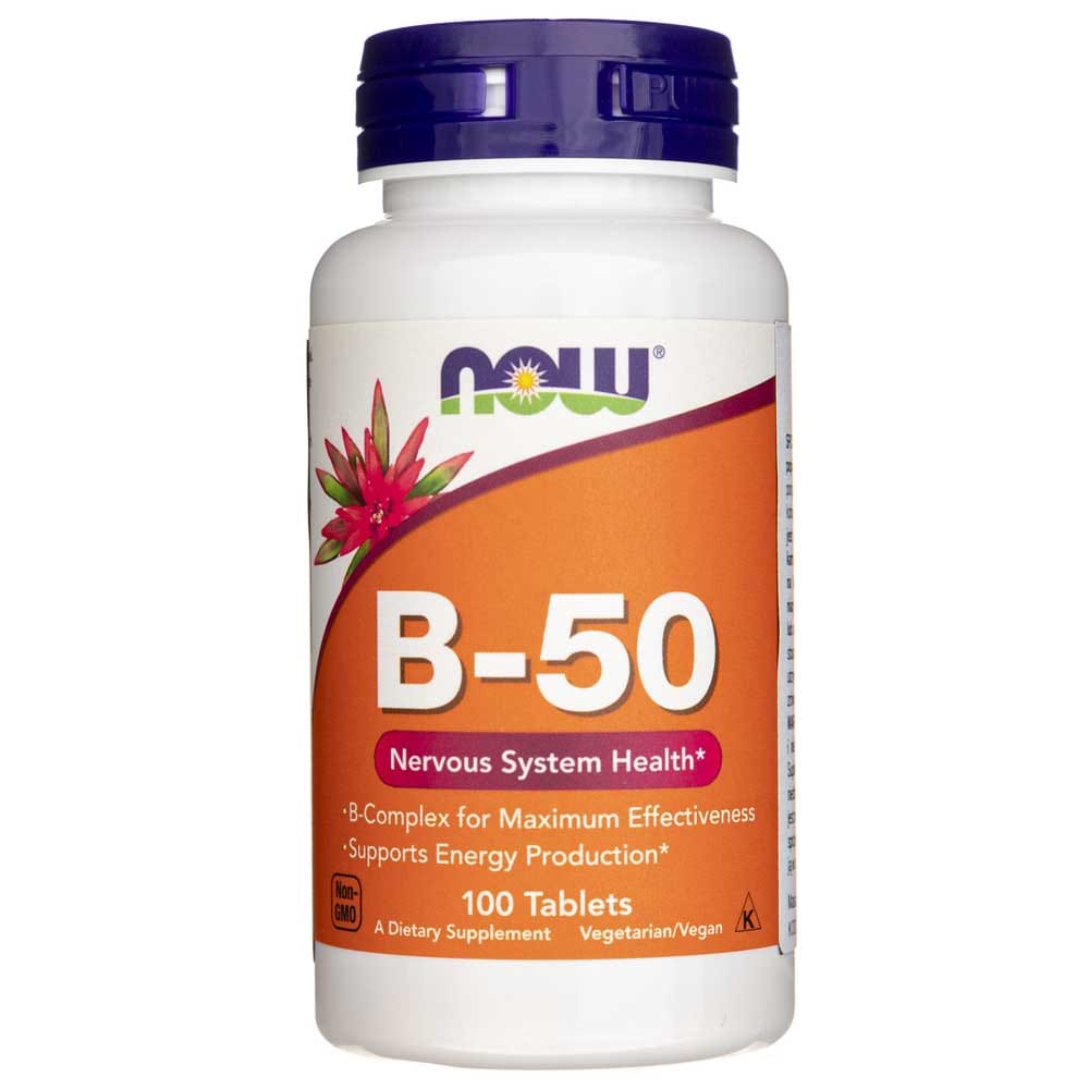 Now Foods B-50 100 Tablets | Medpak Shop