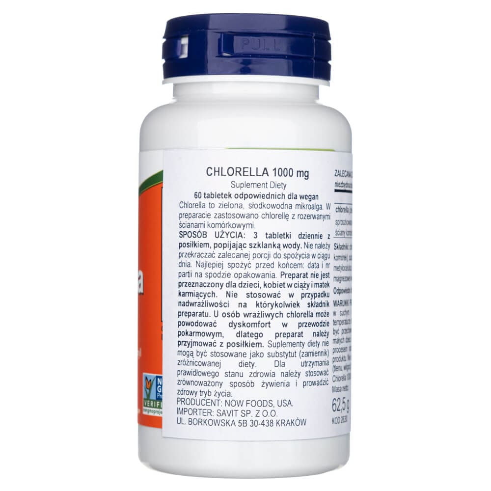 Now Foods Chlorella 1000 mg - 60 Tablets