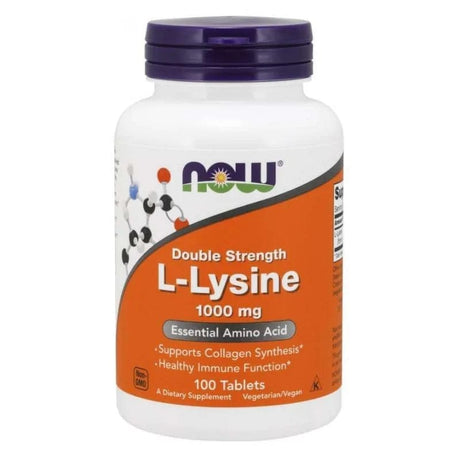 Now Foods Double Strength L-Lysine 1000 mg - 100 Tablets