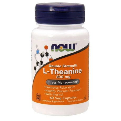 Now Foods Double Strength L-Theanine 200 mg - 60 Capsules