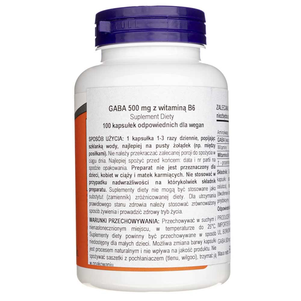 Now Foods GABA 500 mg - 100 Veg Capsules