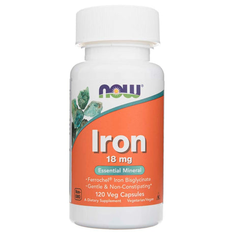 Now Foods Iron 18 mg - 120 Veg Capsules
