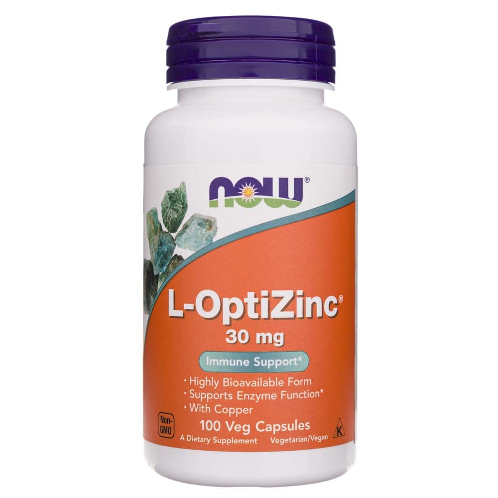Now Foods L-OptiZinc 30 mg - 100 Veg Capsules