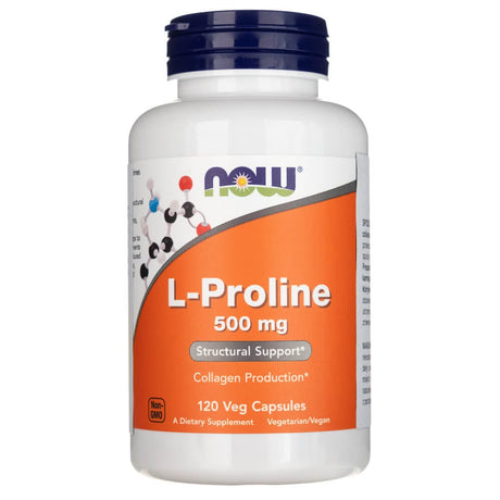 Now Foods L-Proline 500 mg - 120 Veg Capsules