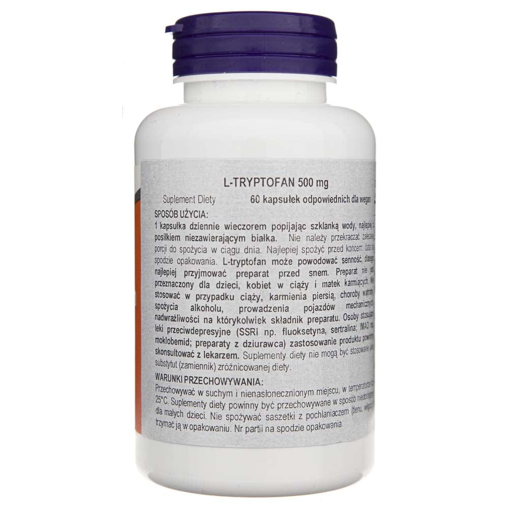 Now Foods L-Tryptophan 500 mg - 60 Veg Capsules