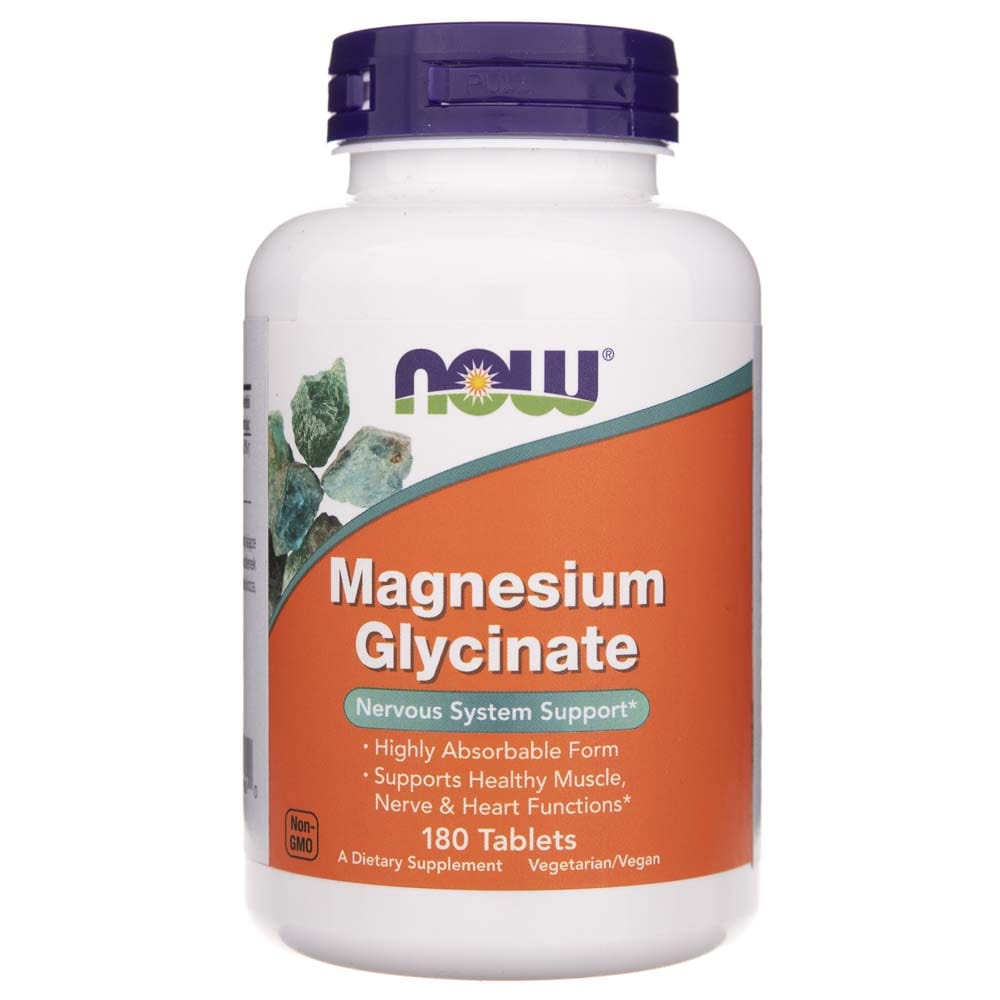 Now Foods Magnesium Glycinate 200 mg - 180 Tablets