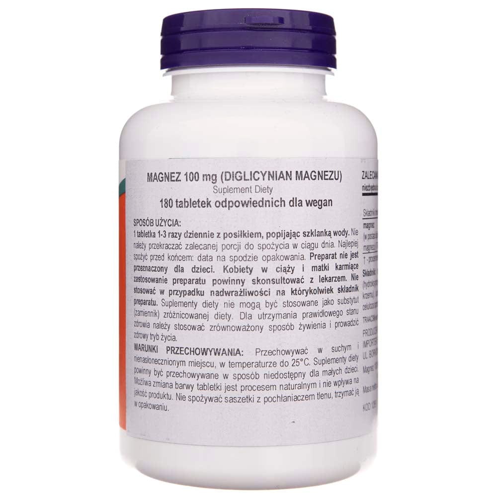 Now Foods Magnesium Glycinate 200 mg - 180 Tablets