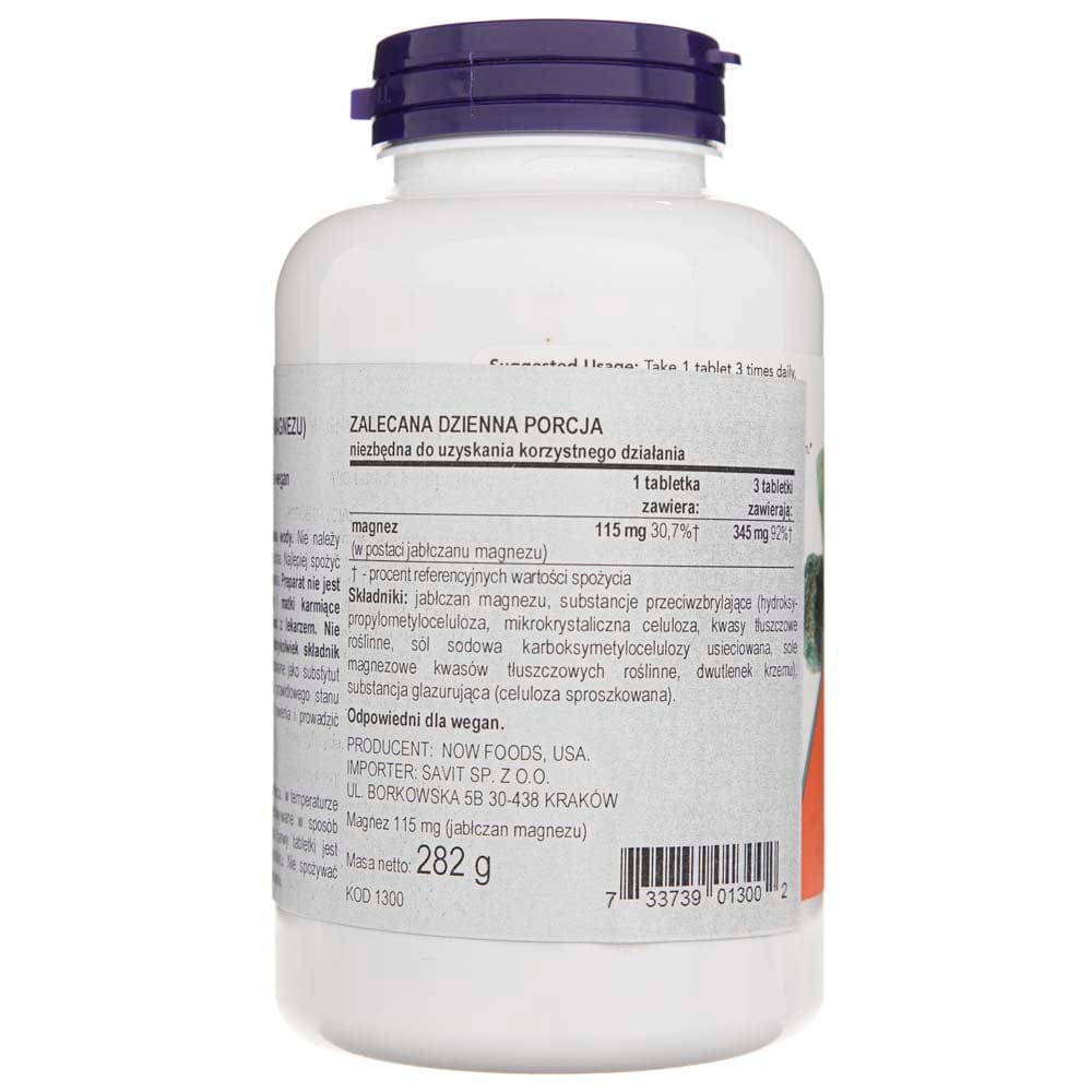 Now Foods Magnesium Malate 1000 mg - 180 Tablets