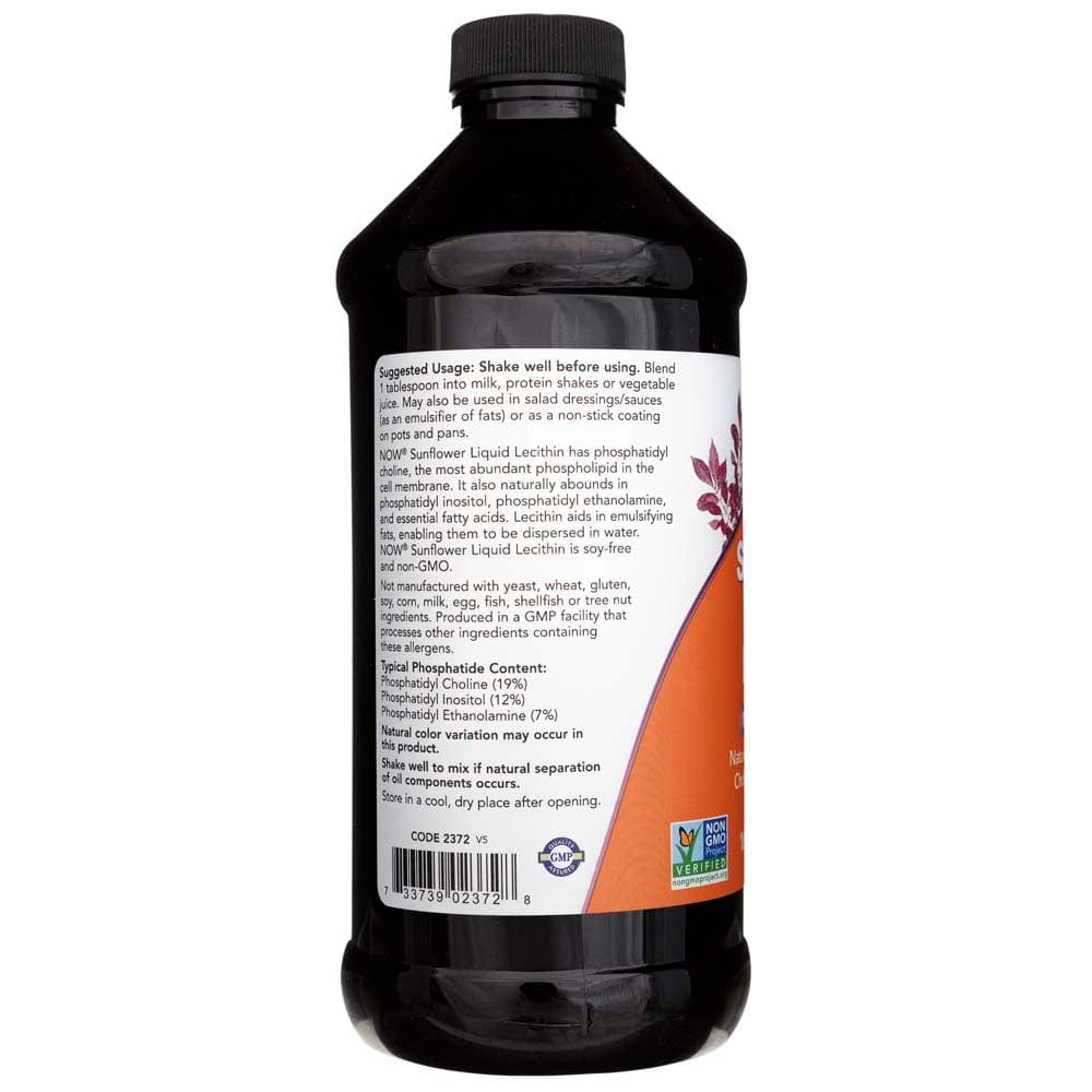 Now Foods Sunflower Liquid Lecithin - 473 ml