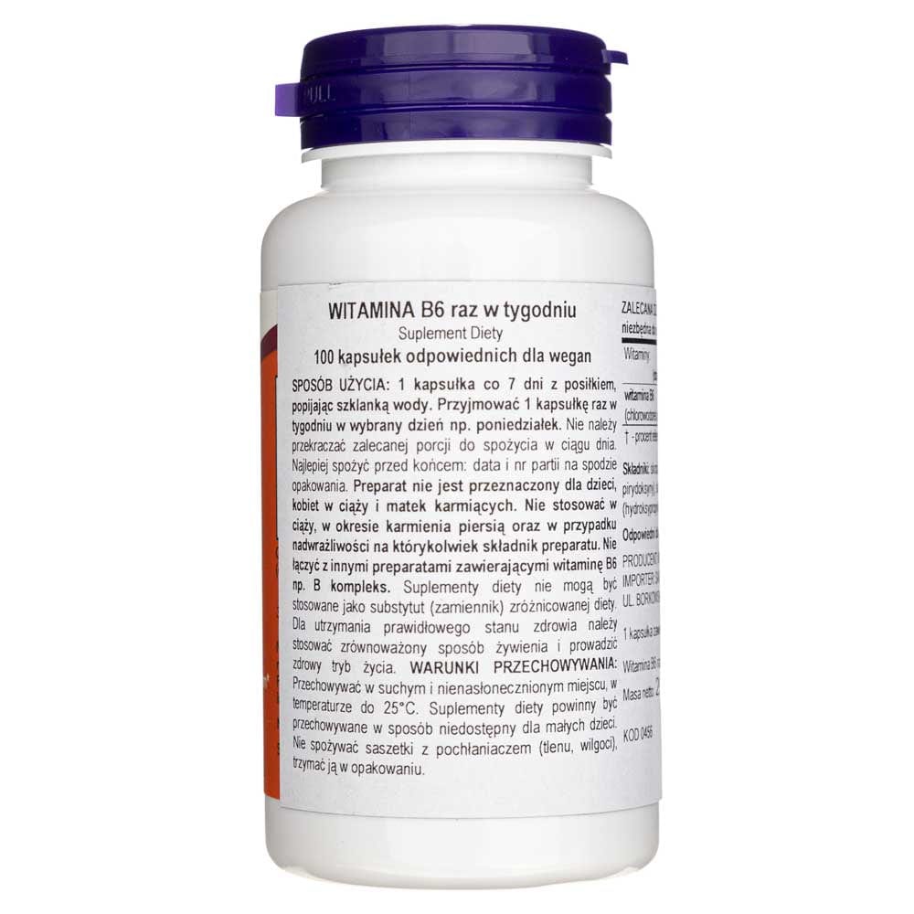 Now Foods Vitamin B-6 100 mg - 100 Veg Capsules