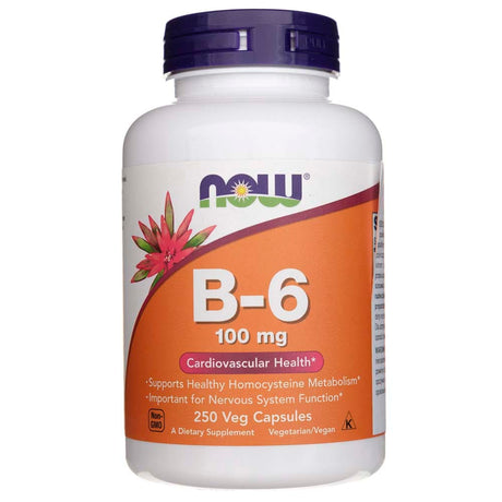 Now Foods Vitamin B-6 100 mg - 250 Veg Capsules