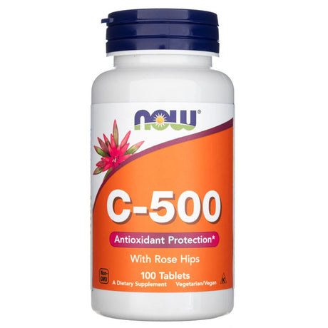 Now Foods Vitamin C-500 with Rose Hips - 100 Tablets