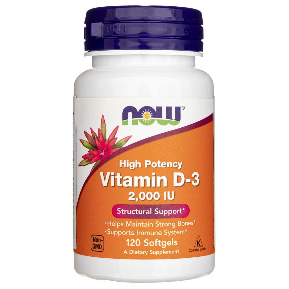 Now Foods Vitamin D3 2000 IU - 120 Softgels