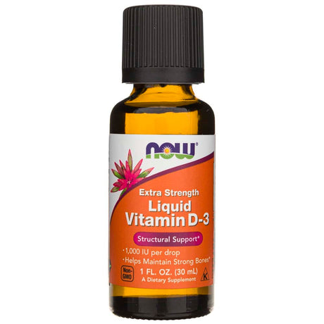 Now Foods Vitamin D3 Liquid Extra Strength 1000 IU - 30 ml