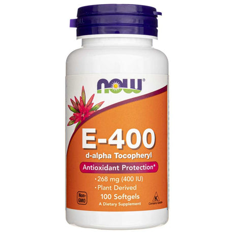Now Foods Vitamin E-400 D-Alpha Tocopheryl - 100 Softgels