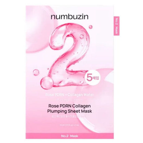 Numbuzin No.2 Rose PDRN Collagen Plumping Sheet Mask - 4 Pieces
