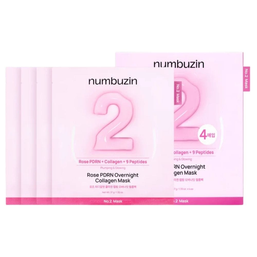 Numbuzin No.2 Rose PDRN Overnight Collagen Mask - 4 Pieces