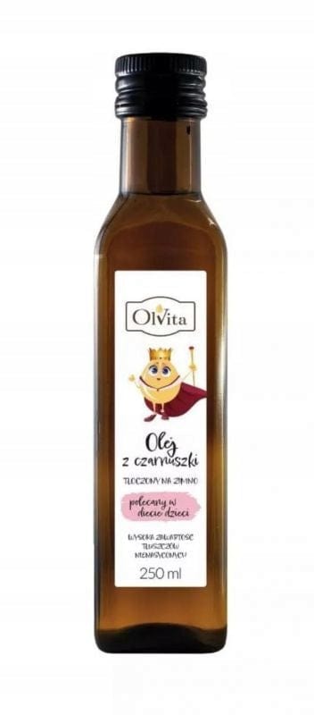 Olvita Cold-Pressed Black Cumin Oil Unpurified for Kids, Pink - 250 ml