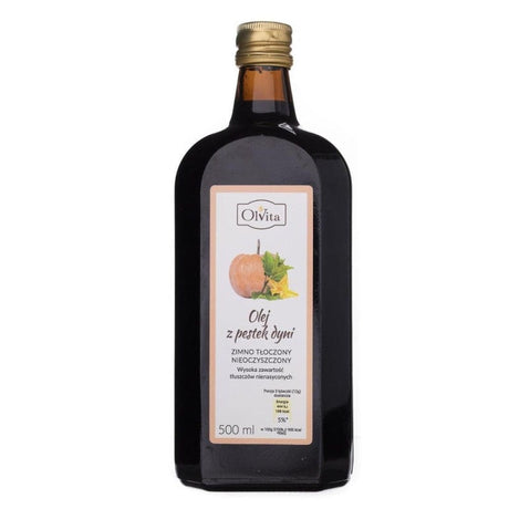 Olvita Cold-Pressed Pumpkin Seed Oil Unpurified - 500 ml