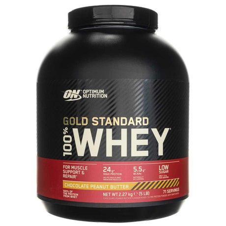 Optimum Nutrition Gold Standard 100% Whey Protein, Chocolate Peanut Butter - 2270 g