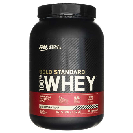 Optimum Nutrition Gold Standard 100% Whey Protein, Cookies & Cream - 896 g