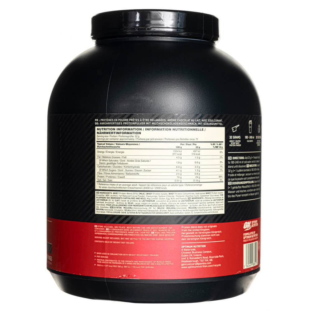 Optimum Nutrition Gold Standard 100% Whey Protein, Extreme Milk Chocolate - 2270 g