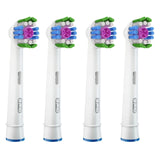 Oral-B Heads 3D White Electric Toothbrush Heads, White - 4 Pieces