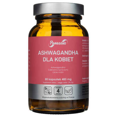 Panaseus Ashwagandha for Women 485 mg - 50 Capsules