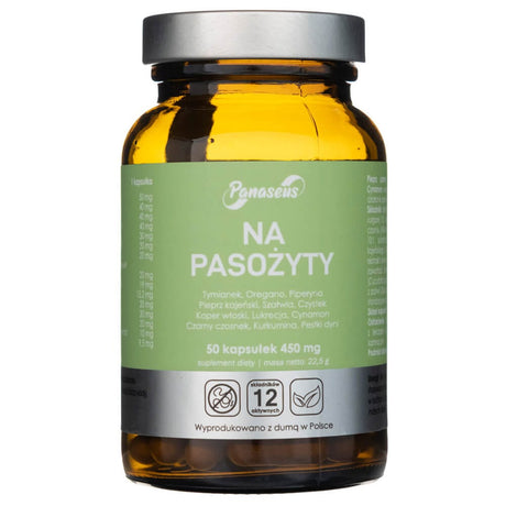 Panaseus For Parasites 450 mg - 50 Capsules