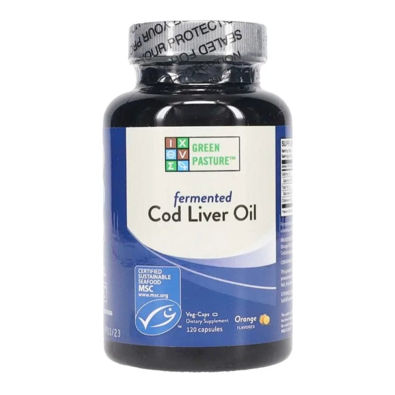 Pasture Fermented Cod Liver Oil, Orange - 120 Capsules