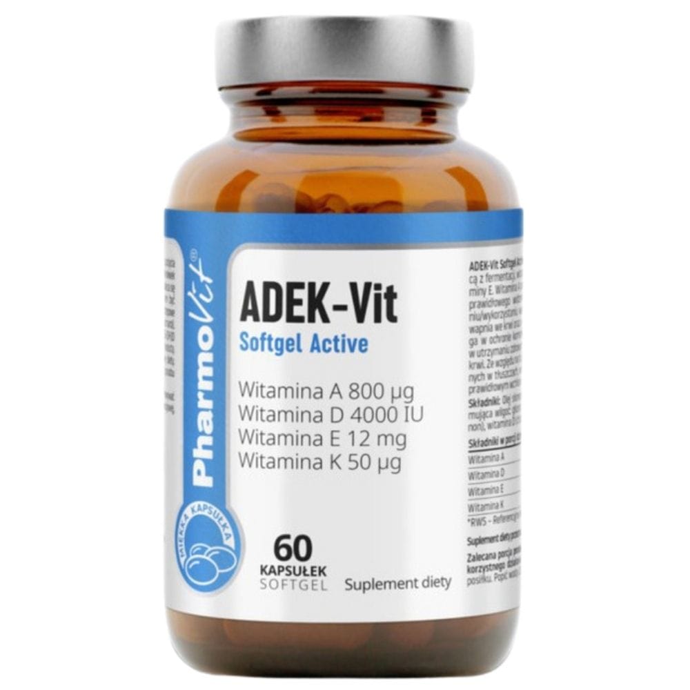 Complexe Vitamines ADEK + C Max De Pharmovit - 60 Capsules, Neuf Sous Blister