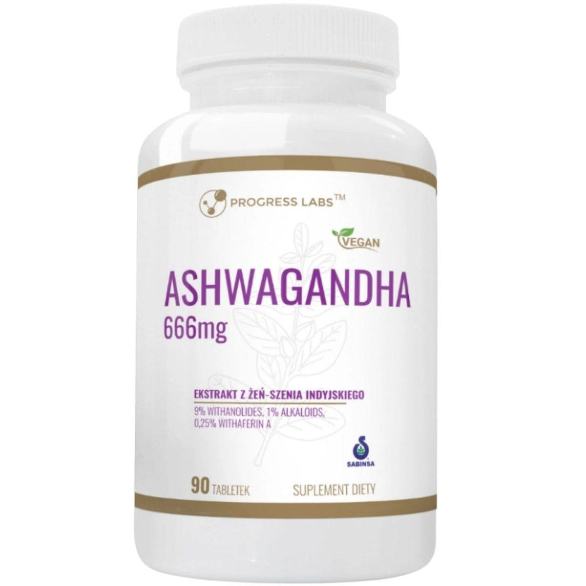 Progress Labs Ashwagandha 666 mg - 90 Tablets – Medpak