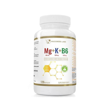 Progress Labs Magnesium + Potassium + Vitamin B6 - 120 Capsules