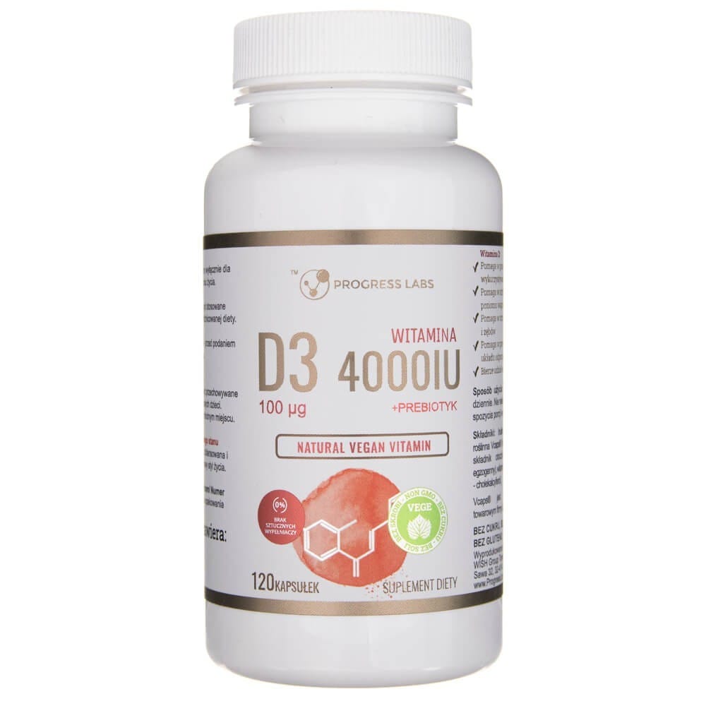 Progress Labs Vegan Vitamin D3 4000 IU - 120 Capsules – Medpak