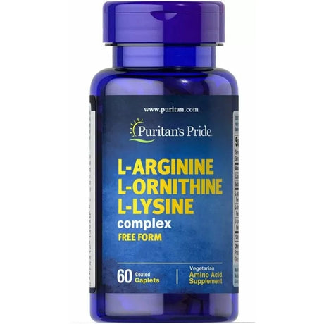 Puritan's Pride L-Arginine, L-Ornithine, L-Lysine - 60 Tablets