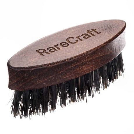RareCraft Travel Beechwood Beard and Moustache Brush, Dark - 1 Piece