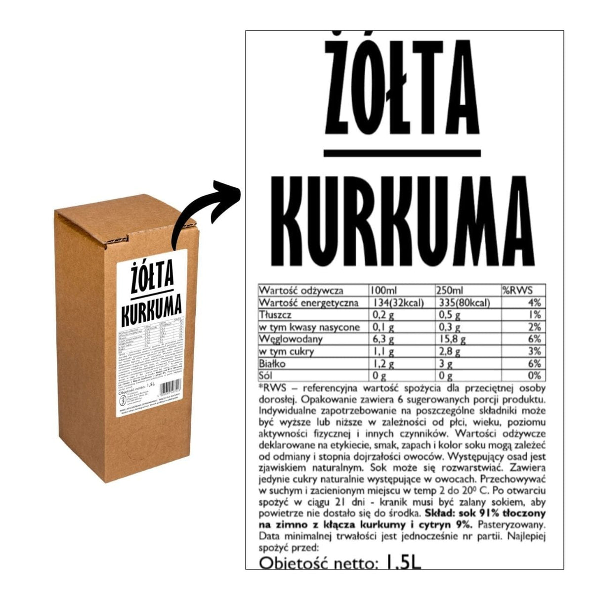 Sadvit Juice Yellow Turmeric 100% - 1500 ml