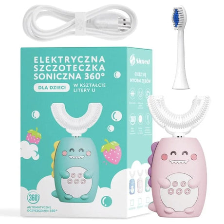 Simed Sonic Toothbrush 360 for Children U-shape 2 in 1 - Pink
