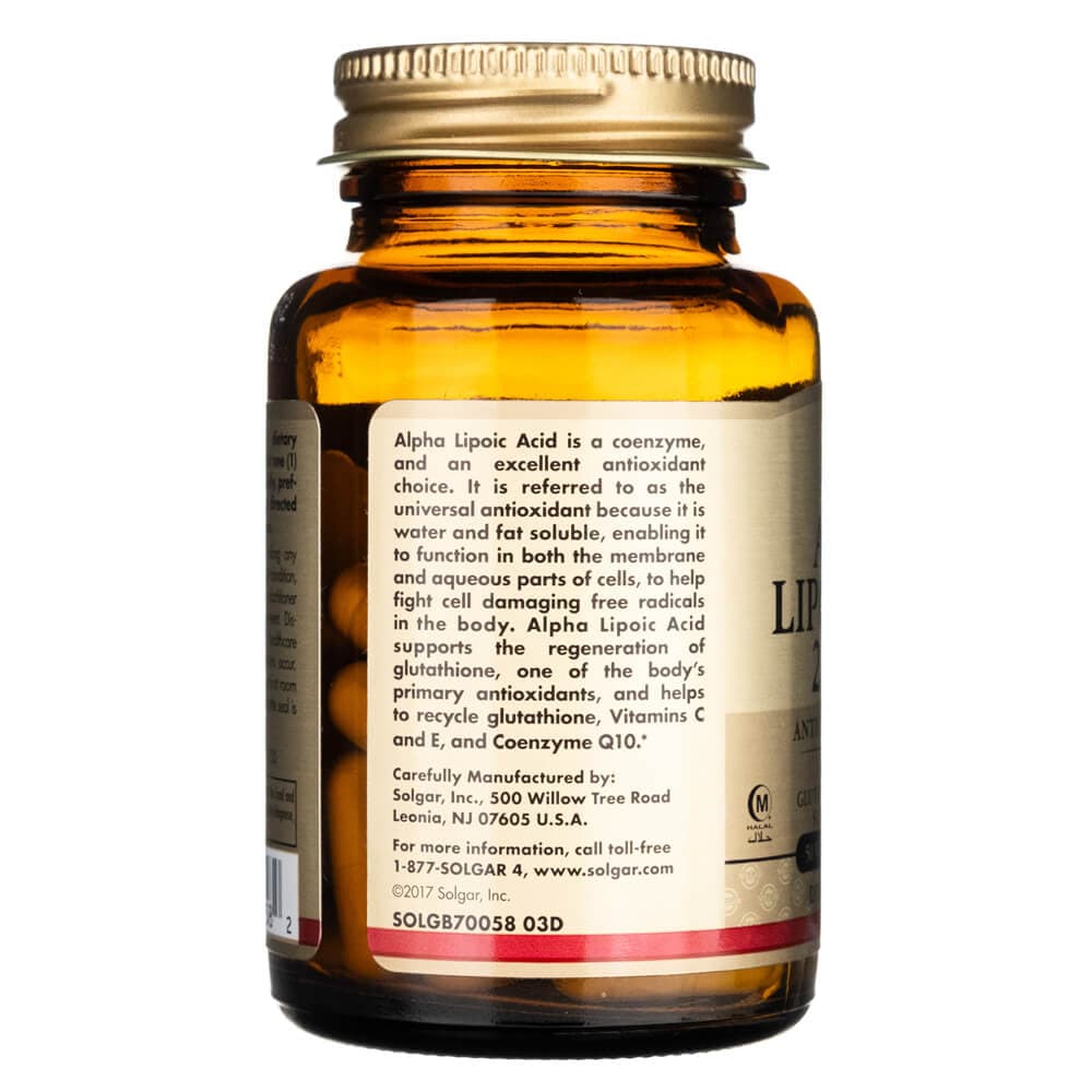 Solgar Alpha Lipoic Acid 200 mg - 50 Veg Capsules
