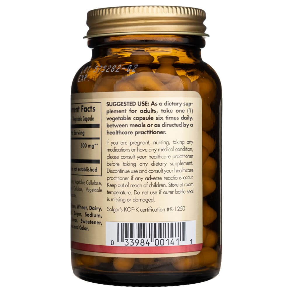Solgar L-Arginine 500 mg - 100 Veg Capsules