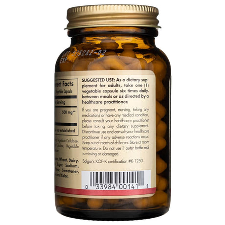 Solgar L-Arginine 500 mg - 100 Veg Capsules