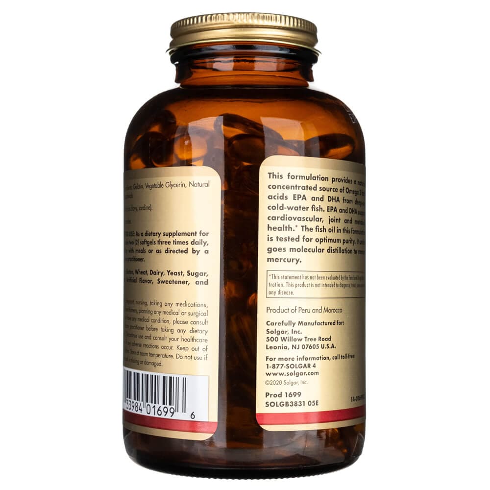 Solgar Omega-3 Fish Oil Concentrate - 240 Softgels