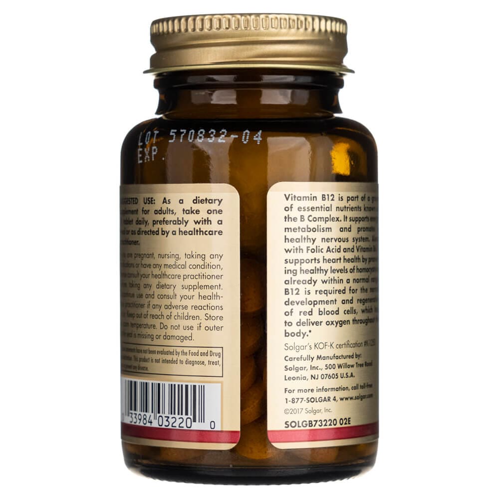 Solgar Vitamin B12 500 mcg - 100 Tablets